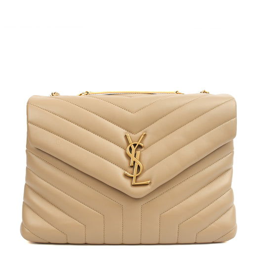 Picture of Saint Laurent Shoulder Bag Lou Lou - Medium in Cream, Calfskin Leather