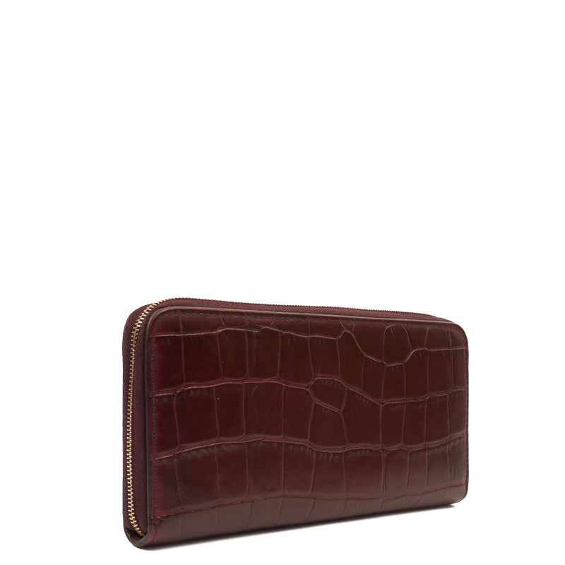 Mulberry Continental Wallet in Oxblood, Leather