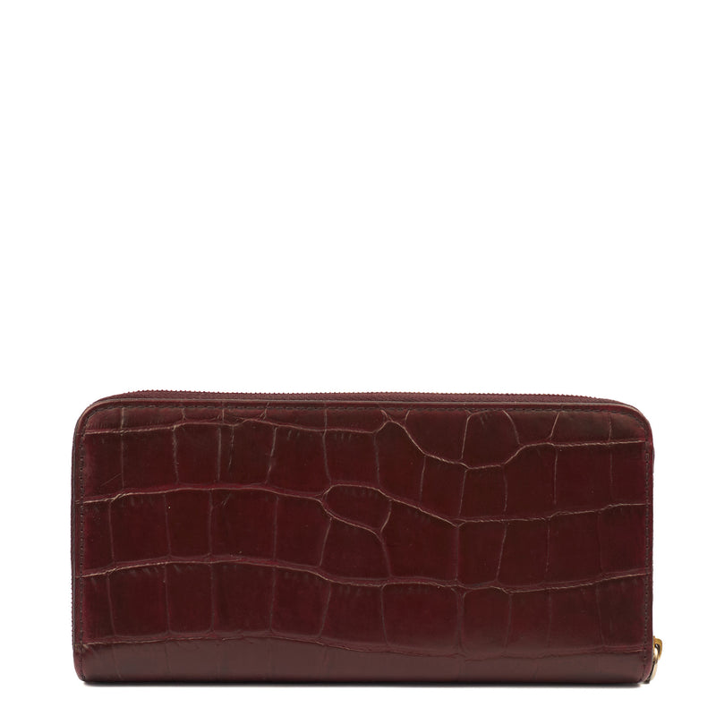 Mulberry Continental Wallet in Oxblood, Leather