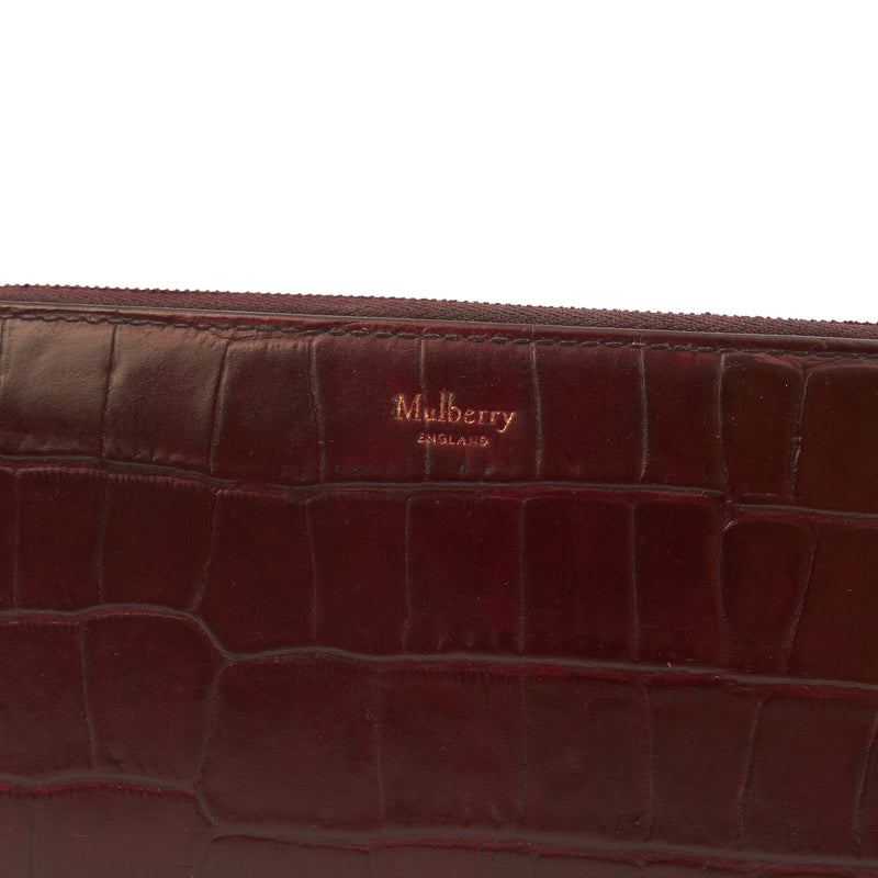 Mulberry Continental Wallet in Oxblood, Leather