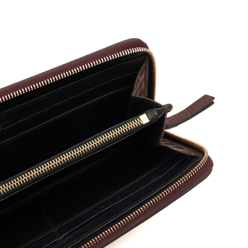 Mulberry Continental Wallet in Oxblood, Leather