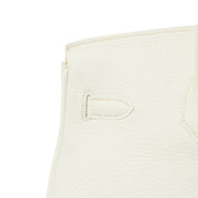 Picture of Hermes Top Handle Birkin 35 in White, Clemence Leather