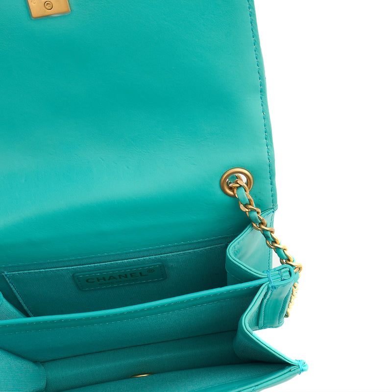 Picture of Chanel Cross Body Quilted Flap Bag Mini in Blue, Calfskin Leather