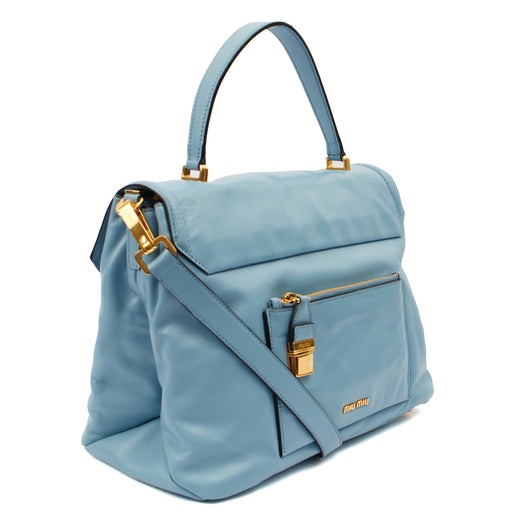 Picture of Miu Miu Shoulder Bag Shoulder Bag in Blue, Leather
