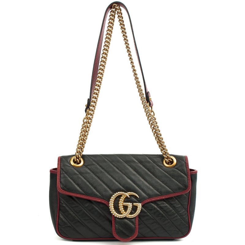 Picture of Gucci Shoulder Bag Marmont Shoulder Flap Bag - Medium in Black, Leather