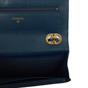 Picture of Chanel Cross Body Wallet on Chain in Blue, Patent Leather