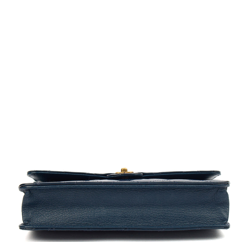 Picture of Chanel Cross Body Wallet on Chain in Blue, Patent Leather