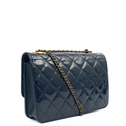 Picture of Chanel Cross Body Wallet on Chain in Blue, Patent Leather