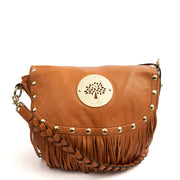 Picture of Mulberry Cross Body Daria Satchel in Deer Brown, Calfskin Leather