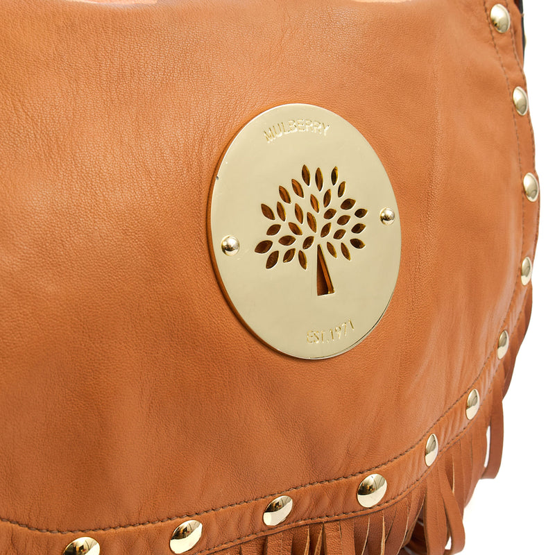 Picture of Mulberry Cross Body Daria Satchel in Deer Brown, Calfskin Leather