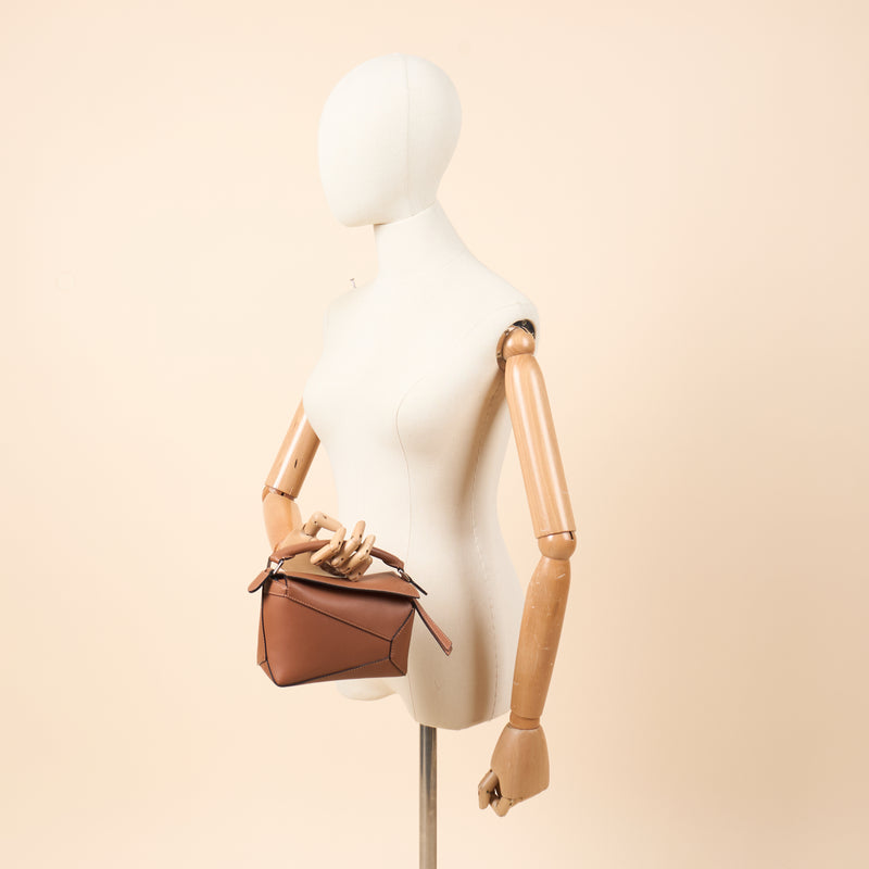Picture of Loewe Cross Body Puzzle - Mini in Brown, Leather