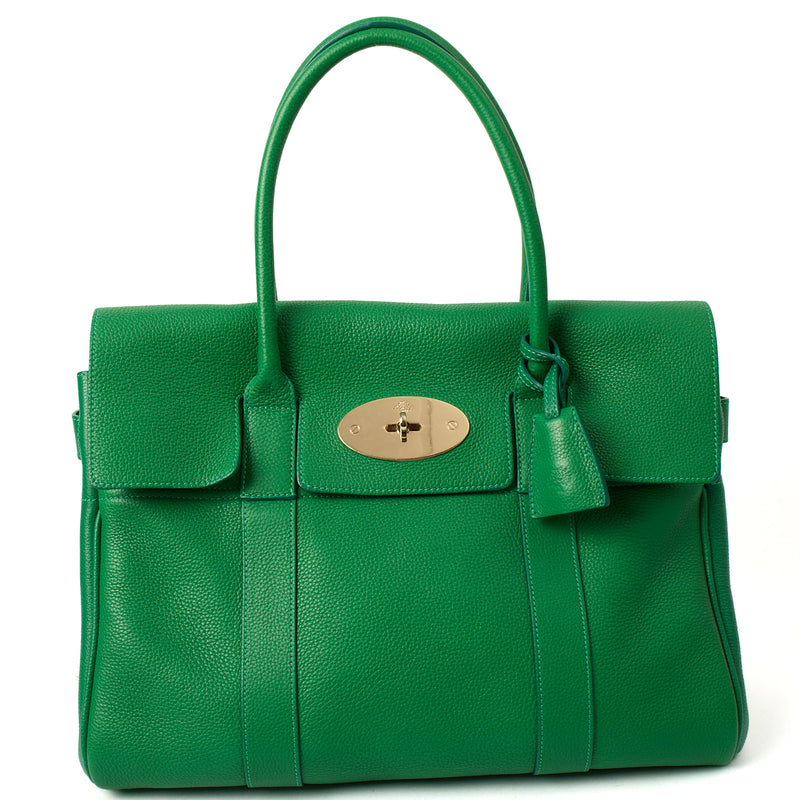 Picture of Mulberry Tote Bayswater Heritage in Lawn Green, Calfskin Leather