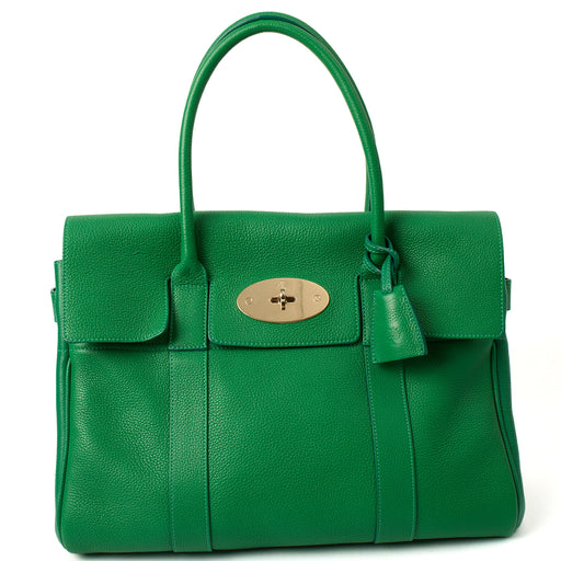 Picture of Mulberry Tote Bayswater Heritage in Lawn Green, Calfskin Leather