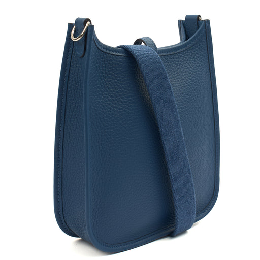 Picture of Hermes Cross Body Evelyne 16 in Bleu Jean, Clemence Leather