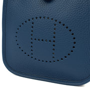 Picture of Hermes Cross Body Evelyne 16 in Bleu Jean, Clemence Leather
