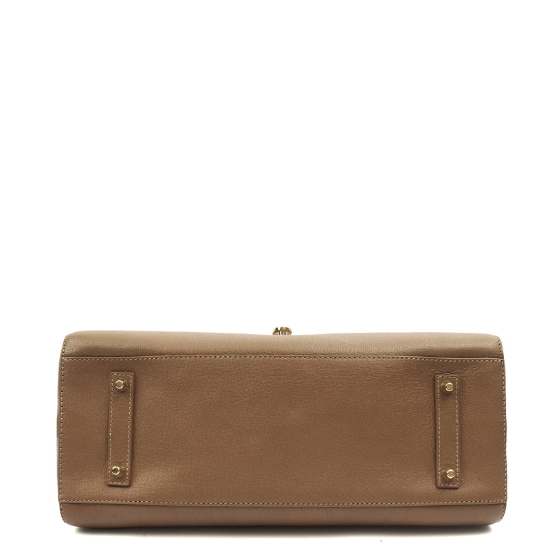 Picture of Anya Hindmarch Tote Bathurst Satchel in Brown, Leather