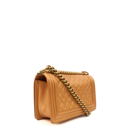 Picture of Chanel Shoulder Bag Boy - Medium in Metallic, Leather