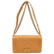 Picture of Chanel Shoulder Bag Boy - Medium in Metallic, Leather