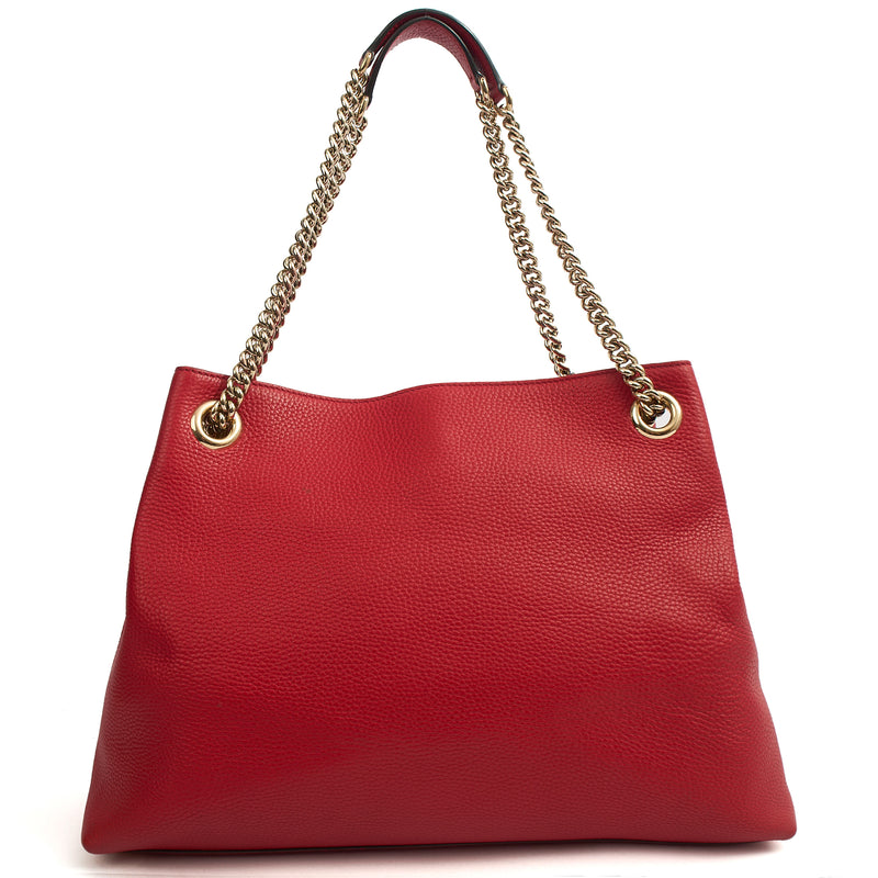 Picture of Gucci Tote Soho Hobo in Red, Leather