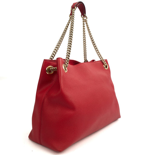 Picture of Gucci Tote Soho Hobo in Red, Leather
