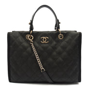 Picture of Chanel Tote Shopper Tote in Black, Caviar Leather