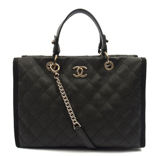 Picture of Chanel Tote Shopper Tote in Black, Caviar Leather
