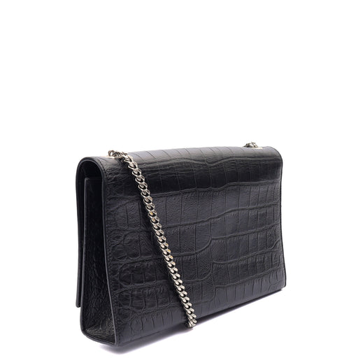 Picture of Saint Laurent Cross Body Kate Small Tassel in Black, Exotic Effect Leather