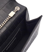 Picture of Saint Laurent Cross Body Kate Small Tassel in Black, Exotic Effect Leather
