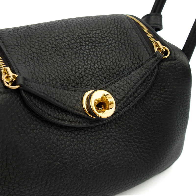 Picture of Hermes Mini Bag Lindy - Mini in Black, Clemence Leather