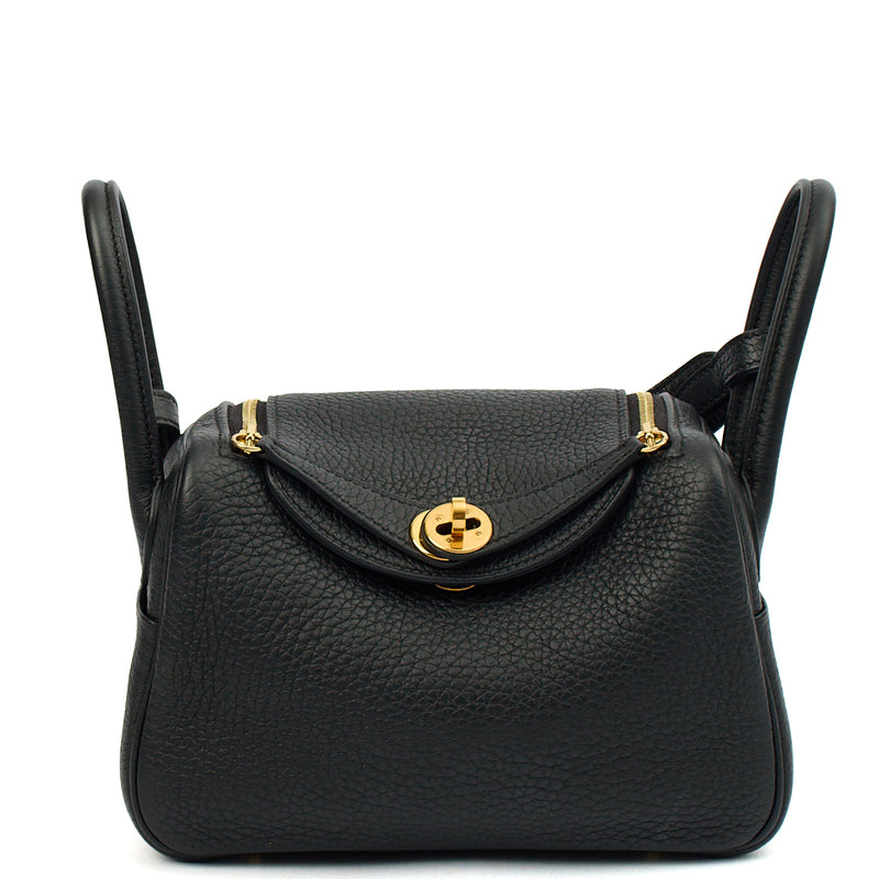 Picture of Hermes Mini Bag Lindy - Mini in Black, Clemence Leather