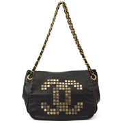 Picture of Chanel Shoulder Bag 3 Accordion Flap Bag in Black, Leather