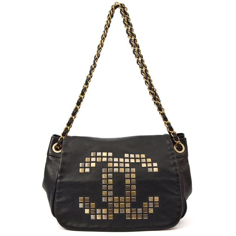 Picture of Chanel Shoulder Bag 3 Accordion Flap Bag in Black, Leather