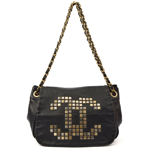 Picture of Chanel Shoulder Bag 3 Accordion Flap Bag in Black, Leather