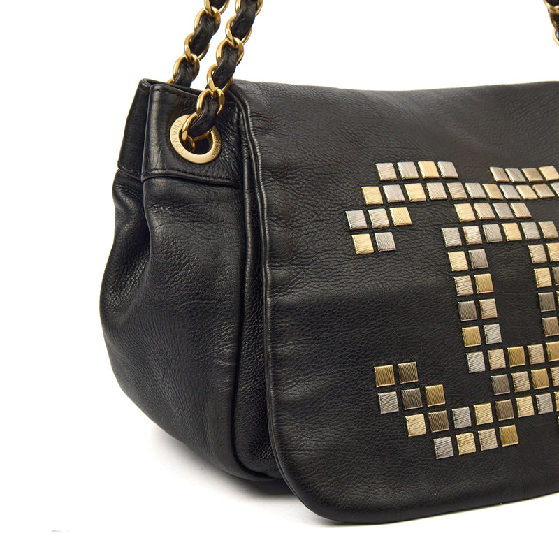 Picture of Chanel Shoulder Bag 3 Accordion Flap Bag in Black, Leather