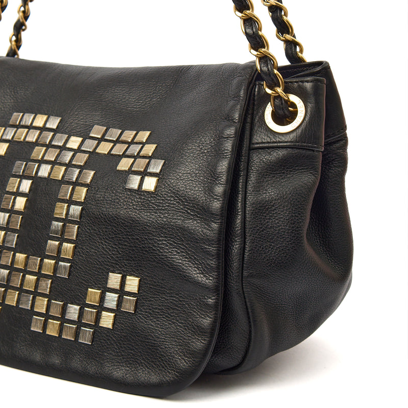 Picture of Chanel Shoulder Bag 3 Accordion Flap Bag in Black, Leather
