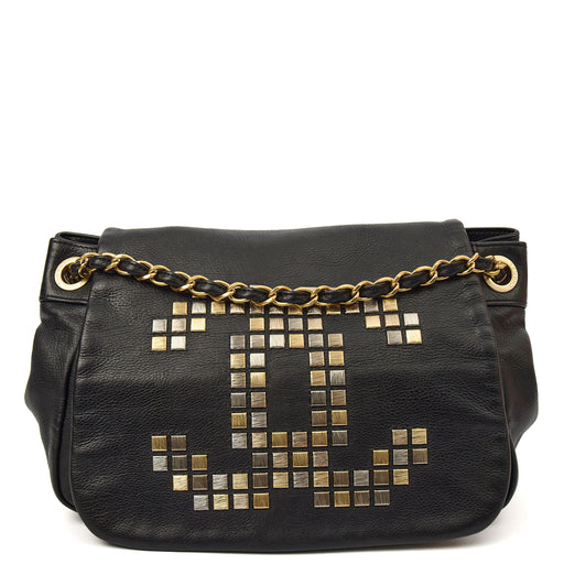 Picture of Chanel Shoulder Bag 3 Accordion Flap Bag in Black, Leather