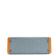 Picture of Hermes Top Handle Kelly 32 in Blue, Fabric