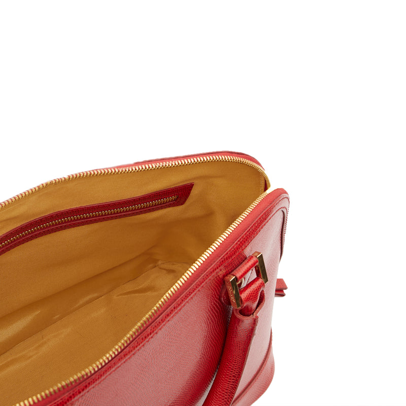 Picture of Aspinal of London Tote Hepburn Bag in Red, Leather