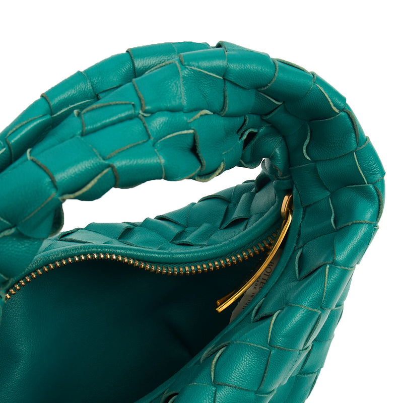 Picture of Bottega Veneta Mini Bag Jodie - Mini in Teal, Intrecciato Nappa