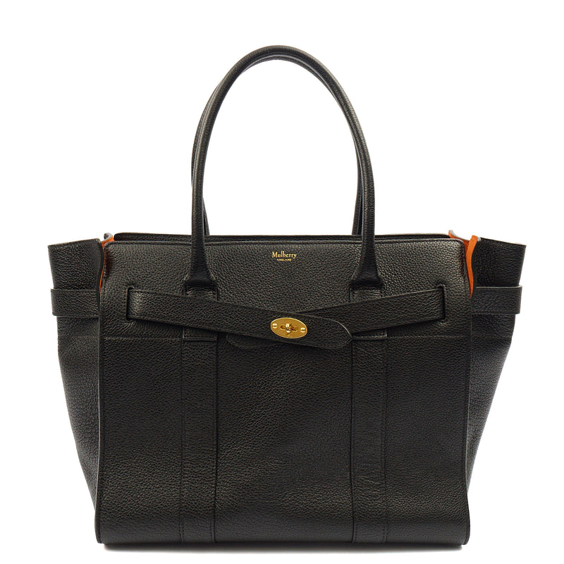 Picture of Mulberry Tote Zipped Bayswater in Black, Leather