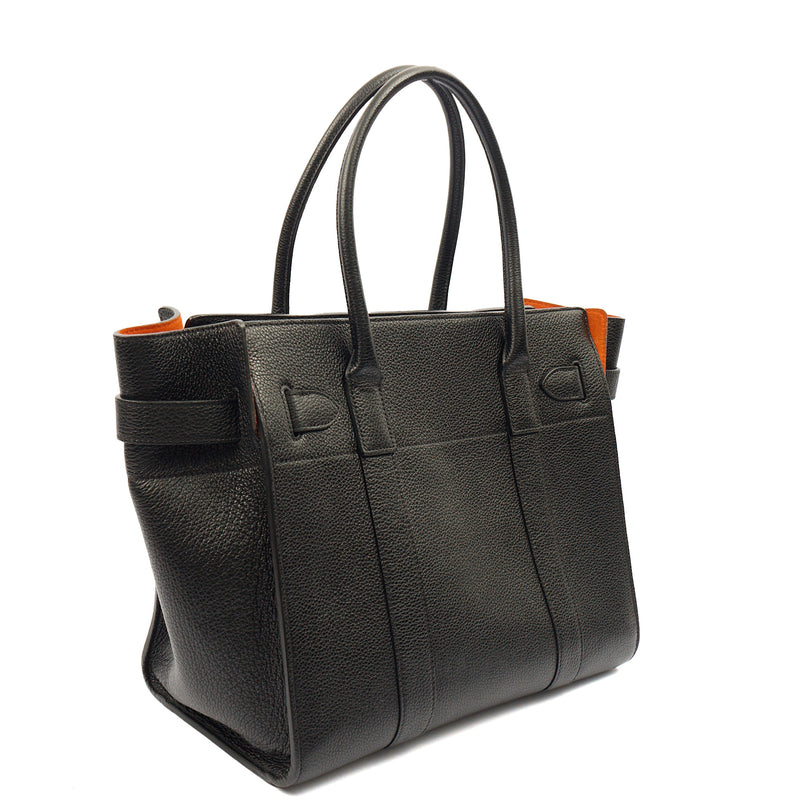 Picture of Mulberry Tote Zipped Bayswater in Black, Leather