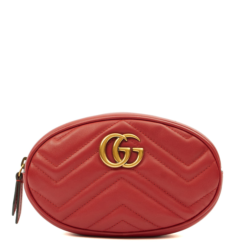 Picture of Gucci Cross Body Marmont Belt Bag in Red, Leather