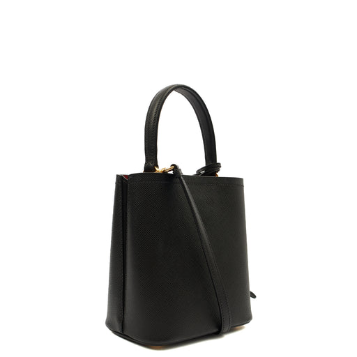 Picture of Prada Bucket Bag Panier - Small in Black, Saffiano Leather