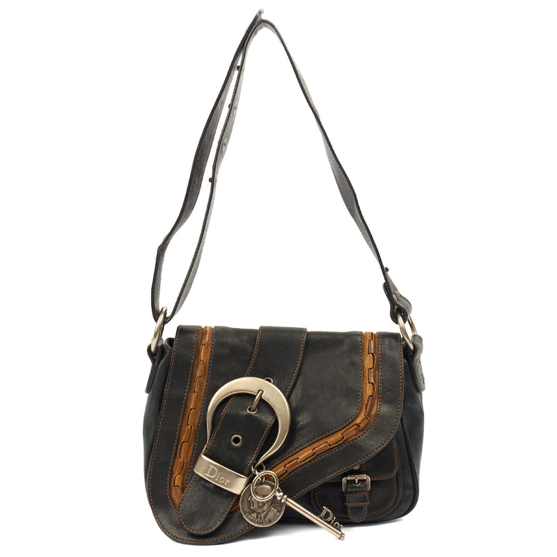 Picture of Christian Dior Shoulder Bag Gaucho in Black, Leather