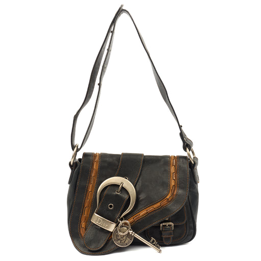 Picture of Christian Dior Shoulder Bag Gaucho in Black, Leather
