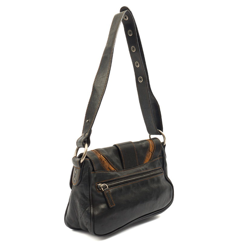 Picture of Christian Dior Shoulder Bag Gaucho in Black, Leather