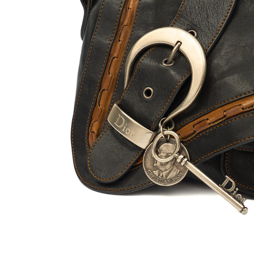 Picture of Christian Dior Shoulder Bag Gaucho in Black, Leather