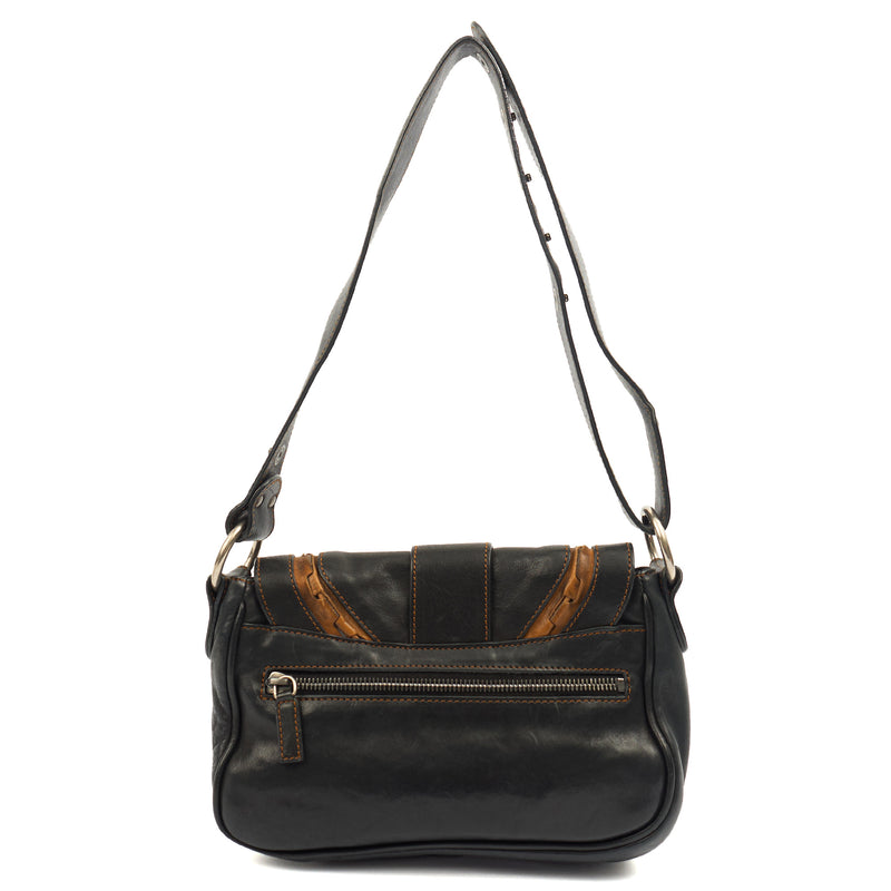Picture of Christian Dior Shoulder Bag Gaucho in Black, Leather