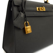 Picture of Hermes Top Handle Kelly 25 in Black, Epsom Leather