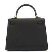 Picture of Hermes Top Handle Kelly 25 in Black, Epsom Leather